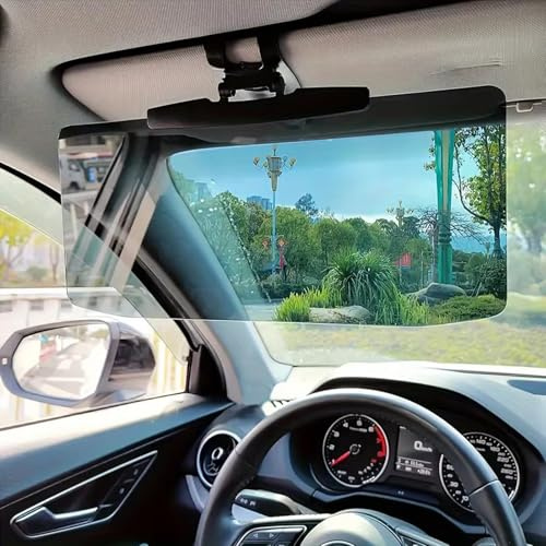 Car Sun Visor with Polarized Glare Protection, Auto-Sonnenblende mit polarisiertem Blendschutz, Auto Sonnenblende Verlängerung, Polarisierte Sonnenblende für Auto, Verstellbare Sonnenblende für Auto