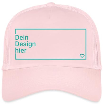 Spreadshirt Personalisierbare Unisex Trucker Cap Mit Foto Oder Text | Eigene Bilder Oder Texte Hochladen – Verstellbarer Snapback-Verschluss