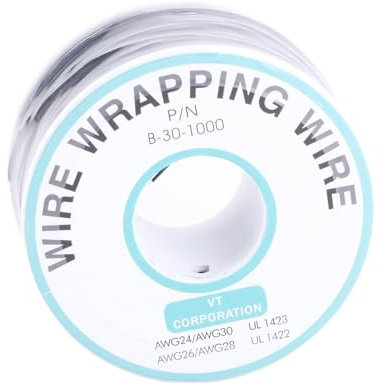 30AWG Black Copper Wrapping Wire for Electronic Testing, 250m Tinned Wire Cable for Laptop, Breadboard, PCB Soldering