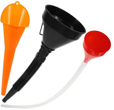 1 Juego Embudo De Relleno Embudo Flexible De Cuello Largo De Gas Para Autos De Transmisión De Tanque De Gas Sin Tapa Extralargo El Plastico Genérico