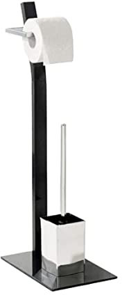 FENGJISUN Scopino WC Scovolino Bagno WC Scopino 2 in 1 con Porta Salviette Scopino E Supporto per Bagno Scopino da Terra per Bagno Spazzolone WC Accessori Bagno
