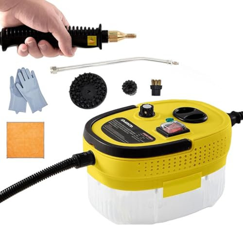 Generic Macchina per la pulizia a vapore – Pulitore a vapore portatile, multiuso, ad alta pressione, vaporizzatore a pressione a risparmio energetico per uso domestico