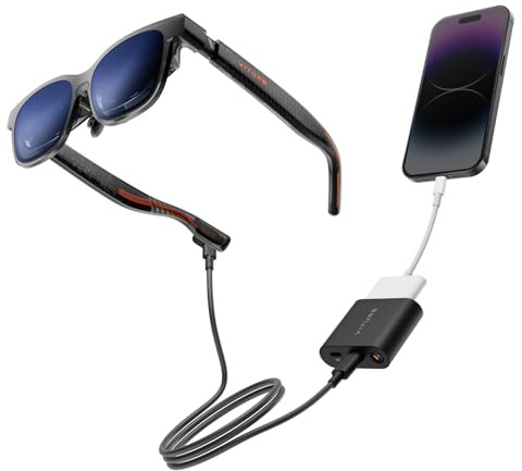 VITURE Luma Pro Gafas XR & HDMI XR Adapter para iPhone 14 Y Anteriores, Múltiples Pantallas Virtuales, 3Dof Mejorado & Vídeo VR, Carga Mientras Juegas, Juego Directo En PS/Xbx/Consolas