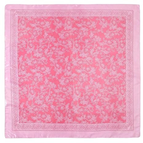 SHOFUL Quadratischer Satin Haarschal 90 x 90 cm, seidig glänzendes Kopftuch, Boho Bandana für Frauen, multifunktional für Haar, Hals und Outfit