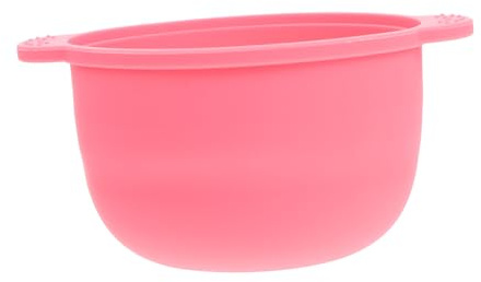 TEHAUX Heat Resistant Wax Heater Silicone Bowl with Easy to Clean Silicone Inner Pot for Salon and Home Use Pink Wax Melting Tool