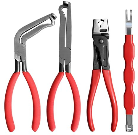 4PCS Carbon Steel Electrical Disconnect Pliers, Automotive Electrical Connector Pliers with Anti Slip Handle, Spark Plug Removal Tool for Car Repair