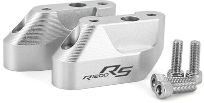 Pullback Motorcycle Handlebar Rise For BMW R1200RS 2015-2020 R1250RS 2019-2021 R 1200 1250 RS Extension Regulator Stub Fitting. Stem Adapter(Silver1)