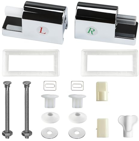 Fanmitrk WC Sitz Scharniere mit Soft Close, Klodeckel Befestigung, Toilettendeckel Halterung