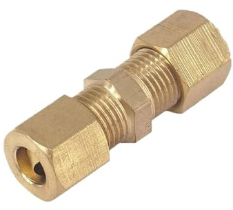 Bremsleitungsverbinder Messing-Bremsleitungs-Klemmverschraubung, 3/16 Zoll Außendurchmesser, universell, ohne Bördelung, 1–10 Stück(2pcs)