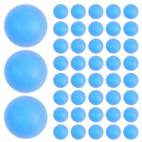 MAGICLULU Bunte Tischtennisbälle 50 Stück aus Pp 40mm Nahtlos und Aufdruck mit Gutem Griff für Spiele und Training
