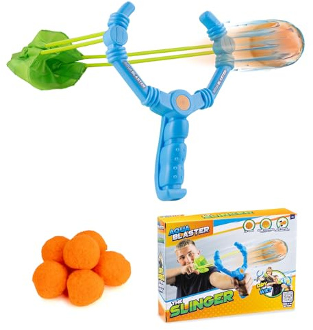 Aqua Blaster Slinger Water Fight Toy With Water Splash Balls | Garden Water Toy, Water Balloon Game, Outdoor Summer Play for Kids, Beach Game
