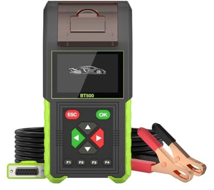 UieoKakeh Automotive-Batterietester mit Drucker, 12V 24V Auto-Batterielasttester, Batteriekapazitäts-Relais-Leckagetester.