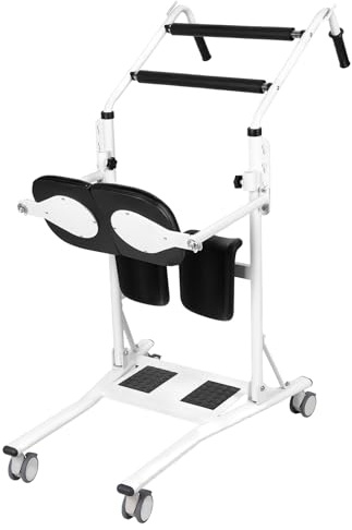 Mobility Aid, Standing Hoist Sling, Mobility Transfer Chair, Sit to Stand Lift Sling, Standing Aid for Handicapped Seniors Adults, 220lbs Capacity Black & White