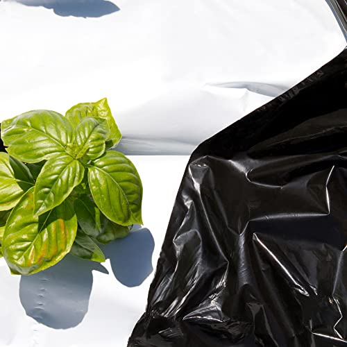 TENAX Black White Cover 1,40x10 m Bianco/Nero, Film Antierbacce per Pacciamatura, Forzante della Maturazione