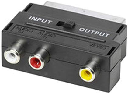 ADAPTADOR VIVANCO RCA-SCART IN-OUT NEGRO