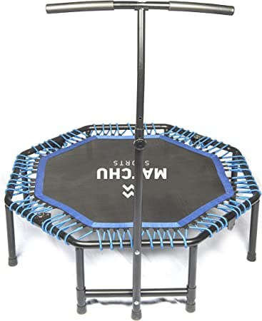 Matchu Sports Fitness Trampoline PRO | Trampoline de sport | Extra robuste | Avec suspension élastique | Diamètre 110 cm | Avec poignée | Facile à faire | Longue durée de vie | Force musculaire et