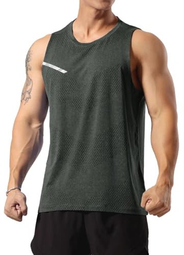 Hombre Atlético Entrenamiento Camisetas sin Mangas Sin Mangas Musculación Camisetas para Correr Entrenamiento Secado rápido Gimnasio Ropa Deportiva