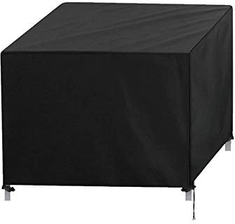 Aosong Garden Furniture Covers Heavy Duty 420D Oxford Fabric Waterproof Square Outdoor Furniture Cover for Table Chairs, Rattan Furniture Covers Extra Large Patio Cover, Black,(90x90x90cm)