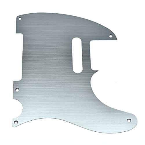 Dopro Metall Aluminium eloxiert Vintage 5 Loch Tele Pickguard für amerikanische/mexikanische FD Telecaster Silber