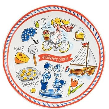 Blond Amsterdam Frühstücksteller Holland, 22cm | Keramik, Hollands Glorie Design, Für Frühstück & Brunch, Mikrowellengeeignet, Handwäsche empfohlen