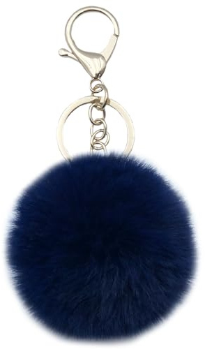 Xsclpomddy Pom Pom Schlüsselanhänger, Kunstfell-Ball, flauschiger Schlüsselanhänger, Tragetasche, Anhänger, Autotasche, weicher Plüsch-Anhänger