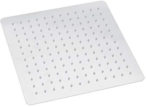 Alcachofa de ducha cuadrada, cabezal de ducha empotrable, de acero inoxidable, con boquillas antical, efecto espejo, 30 cm x 30 cm