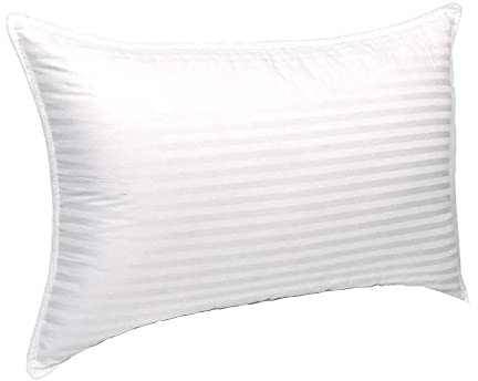Steexu Luxury Bed Pillow Stripe Single - Anti Allergic Microfiber Cover Virgin Hollow Fiber Filling - Soft Pillow Absorbs Less Moisture from Skin and Less Hairfall Antiaging Properties