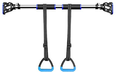 Samnuerly Klimmzugstange Türrahmen Reckstange, Klimmzugstange ohne Perforation, rutschfestes Sicherheits-Fitnessgerät für Erwachsene und Kinder, 72–175 cm, Belastung 400 kg (92)