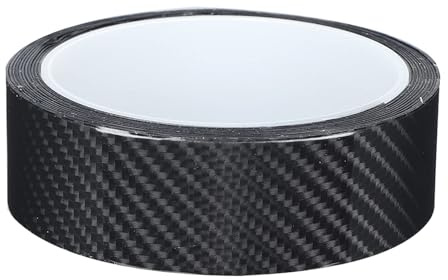 Auto Einstiegsleisten Aufkleber Kantenschutz, Kohlefaser Klebeband Carbon Folie 6D Schwarz Selbstklebend Autofolie Autotür-Kantenschutz Motorrad DIY (3CM*3M)