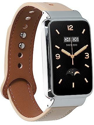 kwmobile Echtleder Uhrenarmband für Xiaomi Mi Band 7 Pro Armband - Ersatzarmband für Fitnesstracker - Wechselarmband Smartwatch