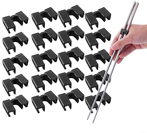 URPIZY 20 piezas reutilizables palillos ayudantes entrenadores niños entrenamiento palillos ayudante plástico entrenamiento palillos bisagras conector