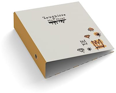 Ringordner Ordner | Kinder | personalisiert | Wunschtext | Krone | Mit Griffloch | für DIN A4 | 7,4 cm breit | lila | Zeugnisse | Zeugnismappe