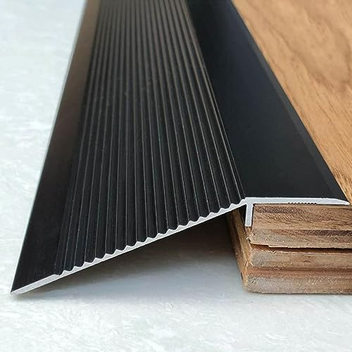 LIYI929GP Rampe De Seuil en Aluminium Convient pour Pente De Seuil De 10-40mm, 10cm De Large Autocollante Seuil De Porte Barre Baguette Recouvrement, Finition pour Moquette Et Sol, Bois sur Carrelage