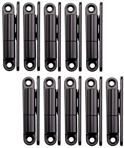 SOTECH 10 Stück Türbänder Aufschraubband 15 x 83 mm Scharnier Renovierband für Innentüren zum Aufschrauben (Stahl schwarz)