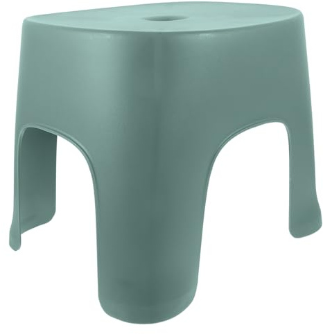 Tritthocker für Kinder, Kleiner Kunststoffhocker, rutschfest, Grün | PVC, Leicht Tragbar und Sicher, für Badezimmer und Zuhause, 1 Stück, Niedrig zum Schuhe Anziehen