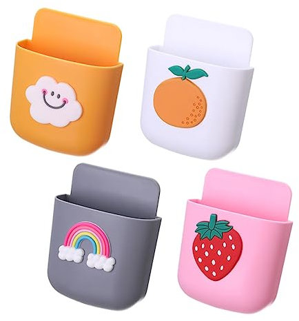 COHEALI 4 Stücke Handy Fernbedienung Lagerung Boxen Selbst-adhesive Halterungen Wohnzimmer Regal