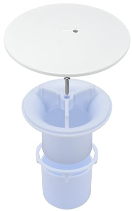 Sandy Beach Shower Waste Trap Cover, White (90mm Hole/115mm Cover)