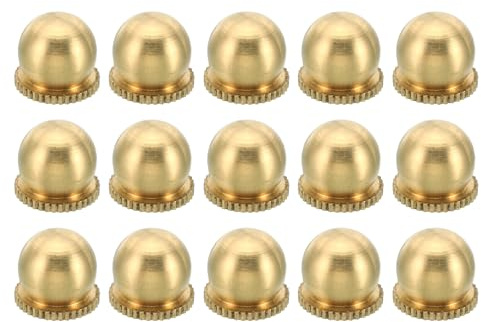 PATIKIL Écrou Borgne M4x11x11mm, 15 Pcs Écrou à Capuchon Vis Bouton Cache Boulon, Filetage Femelle, Moleté, Quincaillerie Décorative, Luminaires