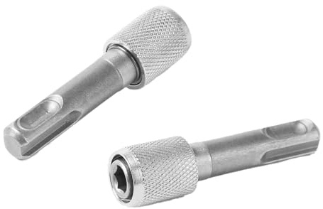 2 Stück SDS Plus Adapter,SDS Adapter für Normales Bohrfutter | Silber Sechskantschaft Bithalter,Bit Holder,für Erdbohrer,Wohndekorationsprojekte,Industrielle Anwendungen Bohrmaschine