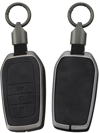 ontto Autoschlüssel Hülle Passt für Toyota Yaris GR Corolla Cross TS RAV4 CHR Hilux für Mazda 2 Hybrid 2022-2025 Schlüsselhülle Schlüsseletui Schlüsselcover mit Schlüsselanhänger 2/3/4/5/6 Tasten