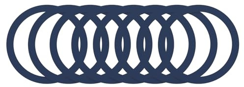 sourcing map Magnetic Sticker Ring, 8Pcs Universal Magnetic Adapter Ring Metal Magnet Wireless Charging Conversion Kit for Mobile Phone Case Wireless Charger (Navy Blue)