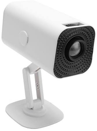 Mini Projecteur avec WiFi et Bluetooth, Projecteur de Film Portable 1080p avec Correction de Keystone Auto, Support USB, Bâton de Télévision, Téléphone (White)