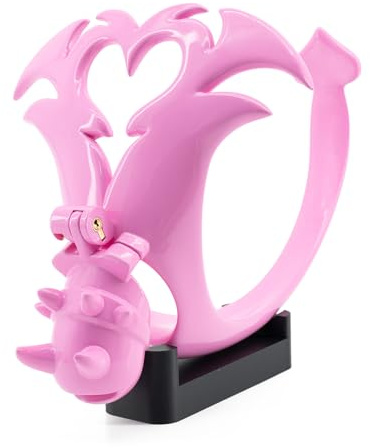 Keuschheitskäfig mit Anti-Shedding Floralem Höschen, Hohler Cock Cage mit 4 Karabinern, Große Urinalöffnung, Penis Sexspielzeug für Männer Sissywear und Bondage (Pink)