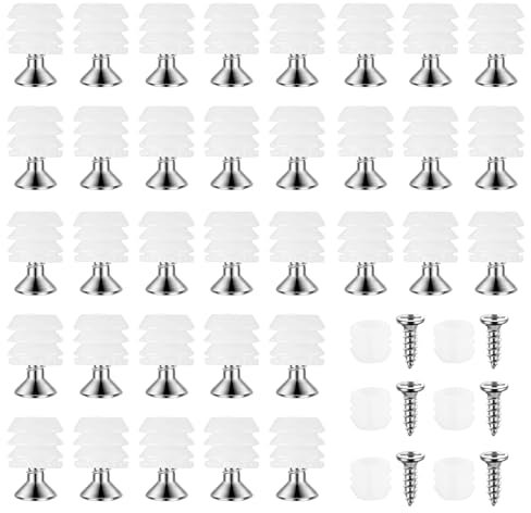 110 Set di Tasselli di Espansione per Cerniere per Mobili con Viti, M4 x 8 mm Tasselli in Plastica per Cerniere Bianca con Viti M3,5 x 13 mm, per Fissaggi di Ante di Armadi, Sedie e Scrivanie