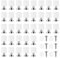 110 Set Cheville Plastique pour Charnières avec Vis, M4 x 8 mm écrous en Plastique avec M3,5 x 13 mm Vis, Insere pour Visser écrous pré-insérés en Plastiques pour Portes d'Armoires Bureaux Chaises