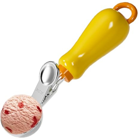 Patifirst Cuchara Para Hornear,Porcionador De Alimentos De Acero Inoxidable | Dispensador de Helado Colgable Utensilio de Cocina para Panadería, Restaurantes, Reuniones Familiares y Buffet Comercial