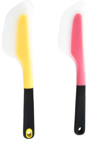 ROMISBABA Spatole Per Panna e Burro in Silicone Resistenti Al Calore, Set Da 2 Pezzi, Utensili Da Cucina Compatti Per Spalmare Crema e Marmellata