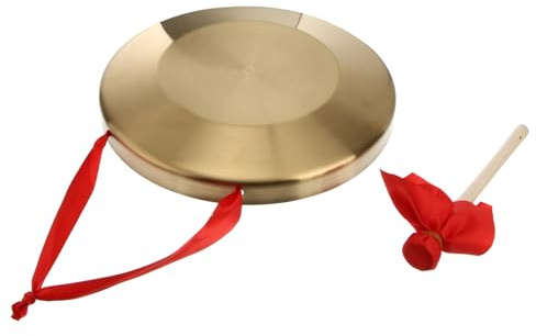 Gong de Mano con Martillo 1 Juego de Percusión Tradicional Chino