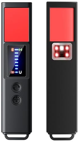 Detector de Camaras y Microfonos Ocultos, Inalámbrico Detector de Dispositivos Ocultos, Detectores de Señal RF Grabación Antiespía Portátil para GPS Tracker, para Hotel, Hogar, Oficina y Viajes (x20)