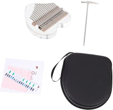 SOIMISS Mini-daumenklavier Im Herzdesign Exquisites Mini-musikinstrument Kleine Kalimba Für Junge Mädchen Und Anfänger Bequem Mit Gebogener Form Natürliche Klänge Volle Töne Langer Nachhal